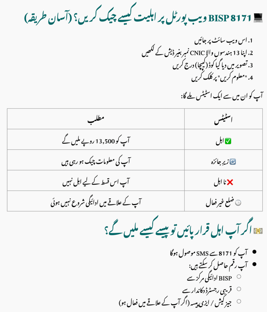 How to Check BISP 8171 Eligibility Online (Step-by-Step)